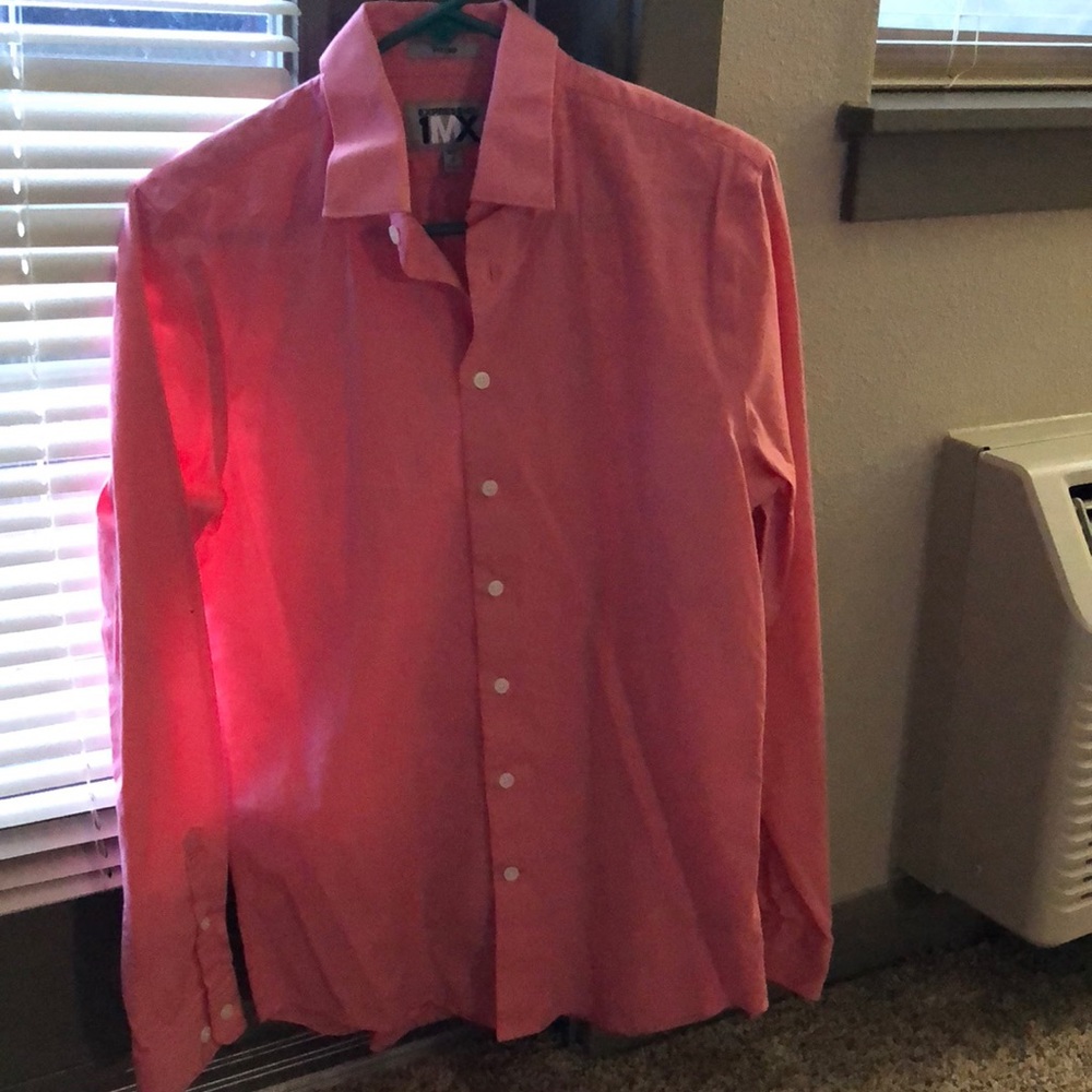 Brand new Express lmx fitted coral dress shirt